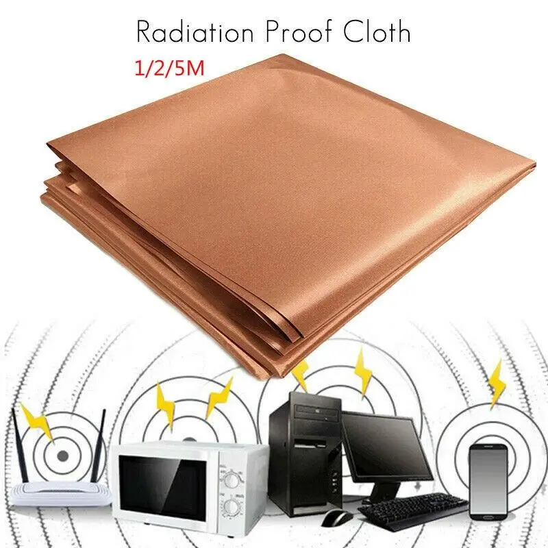 Plain Copper-Polyester Conductive Fabric Home Rain Cloth - Electromagnetic Shielding, RF Signal Blocking Protection