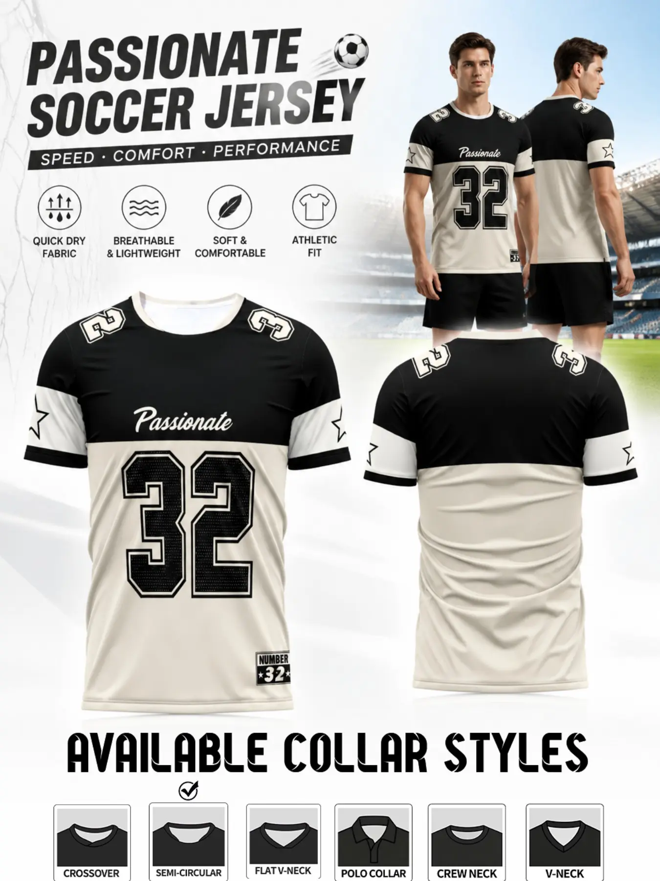 2026 Colorblock Soccer Jersey, Minimalist Quick-Dry Lightweight Breathable Training T-Shirt, Comfortable Fitted Short Sleeve