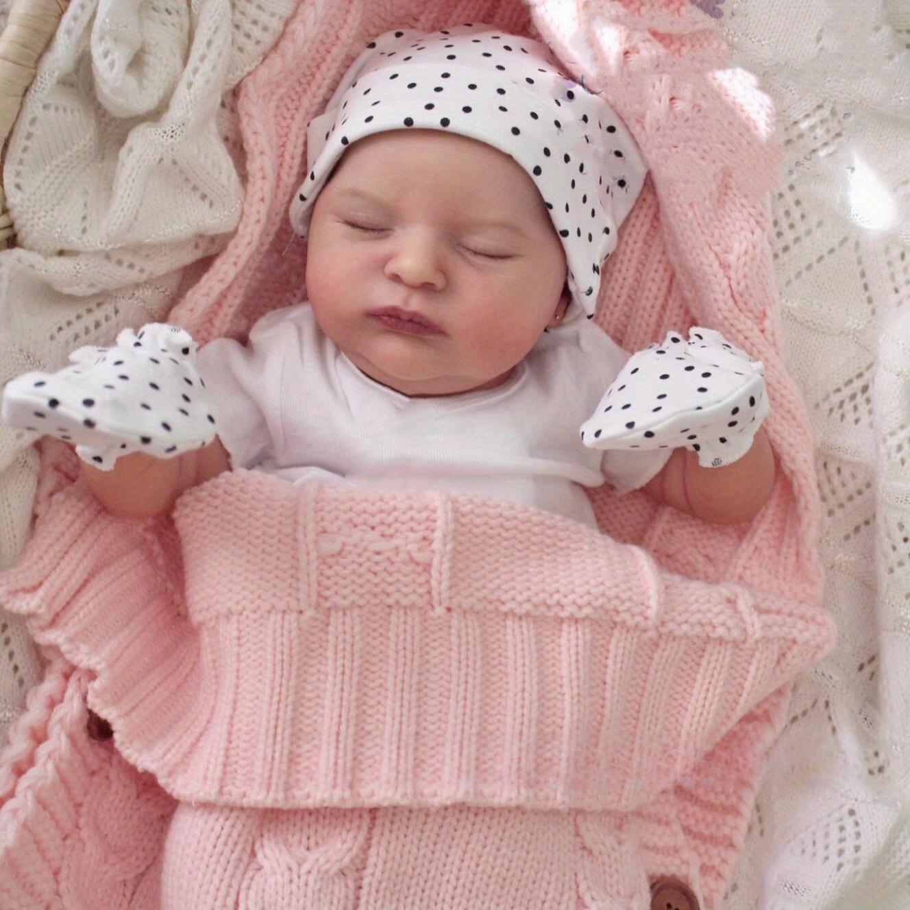Realistic Silicone Materials Reborn Sleeping Doll, 1 Set Cute Newborn Doll with Hand-painted 3d Skin and Vascular Vein & Accessories, Birthday Gift for Child Realistic Silicone Materials Reborn Sleeping Doll, 1 Set Cute Newborn Doll with Hand-painted 3d Skin and Vascular Vein & Accessories, Birthday Gift for Child