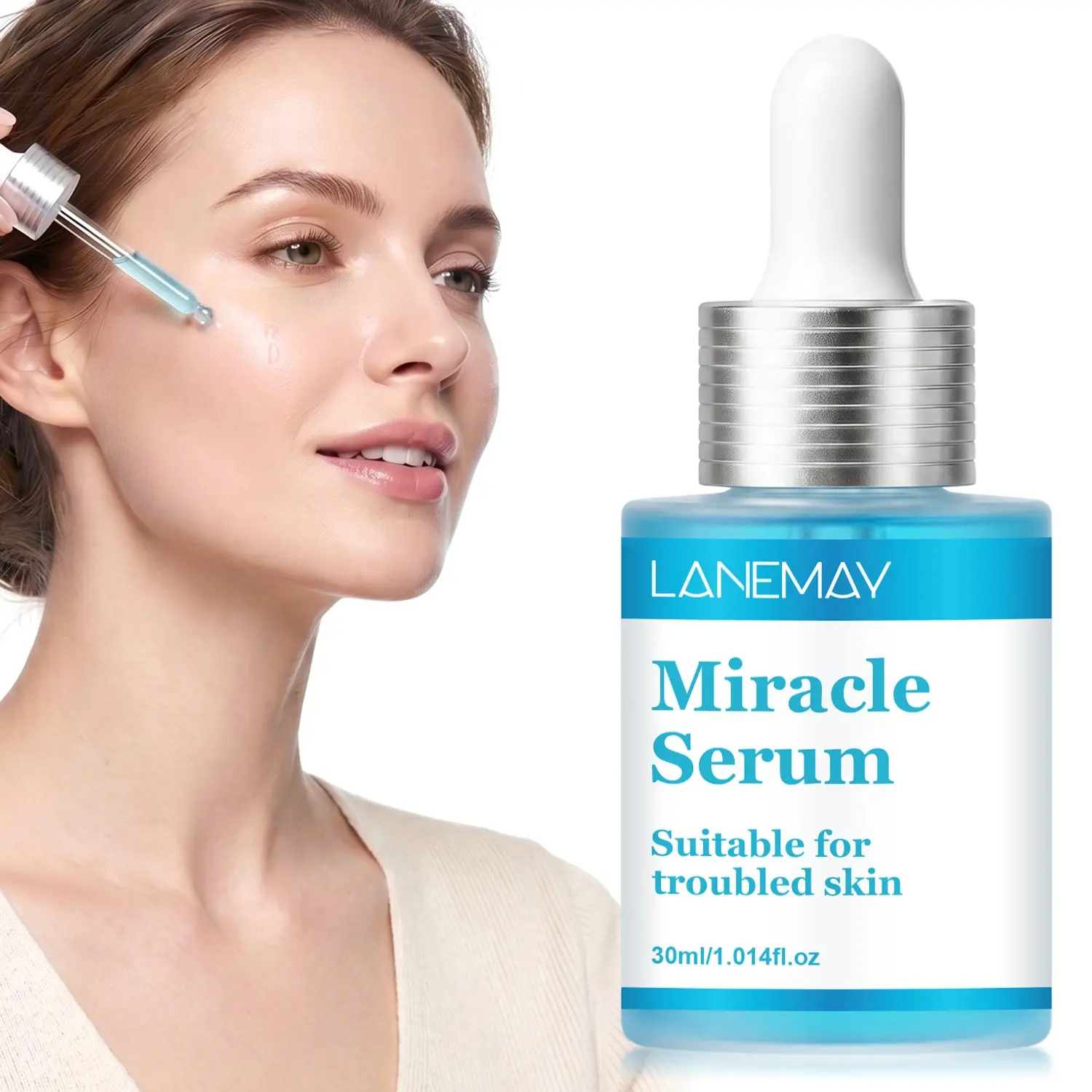30ml Salicylic Acid Daily Care Serum with Salicylic Acid, Hyaluronic Acid, Vitamin B5, Vitamin B3 - Helps Even Skin Tone, Improves Skin Texture, Smooths Skin, Helps Control Oil - For Blemish-Prone Skin, Daily Serum Care Face Care Serum