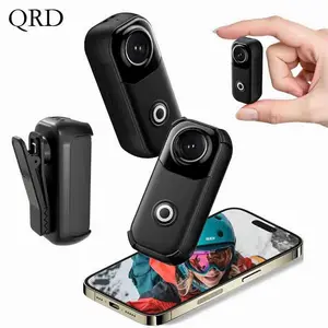 QRD 1080p Thumb-Sized, Hands-Free Wearable Camera with Audio and Video Recording. Suitable for cycling, bike riding, vlogging, swimming, climbing, and more. Available in Black and White (Waterproof Case Included).