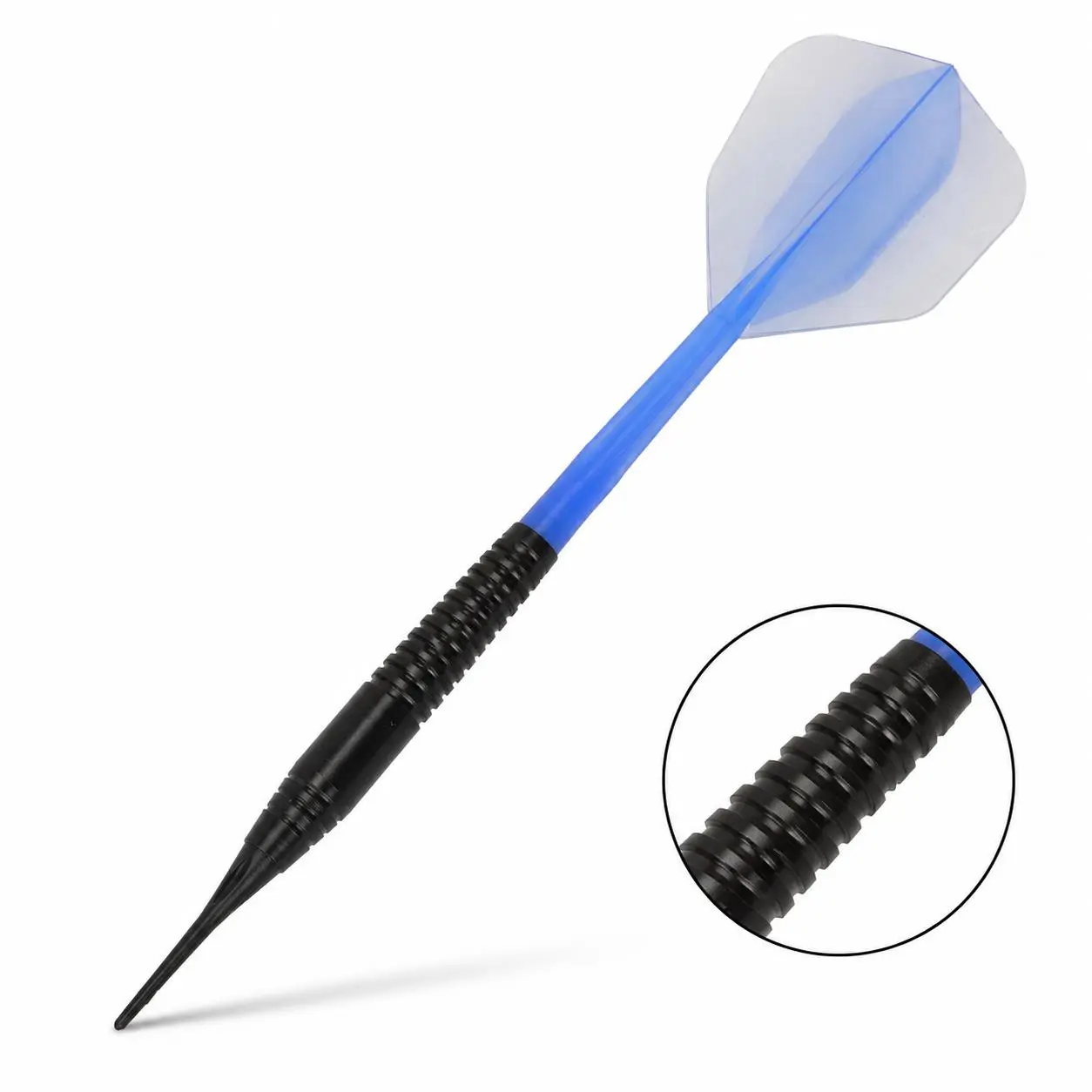 18-Gram Professional Soft-Tip Darts Single Set - Balanced Steel Shafts, Integrated Plastic Tips, Safety-Designed Nylon Points for Indoor Darts Game, Beginner Training