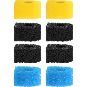 Aquarium Filter  Sponges Kit for Model QF-188/QF-288, Including 2 Fine Sponge, 2 Coarse Sponge & 4 Carbonized Sponge