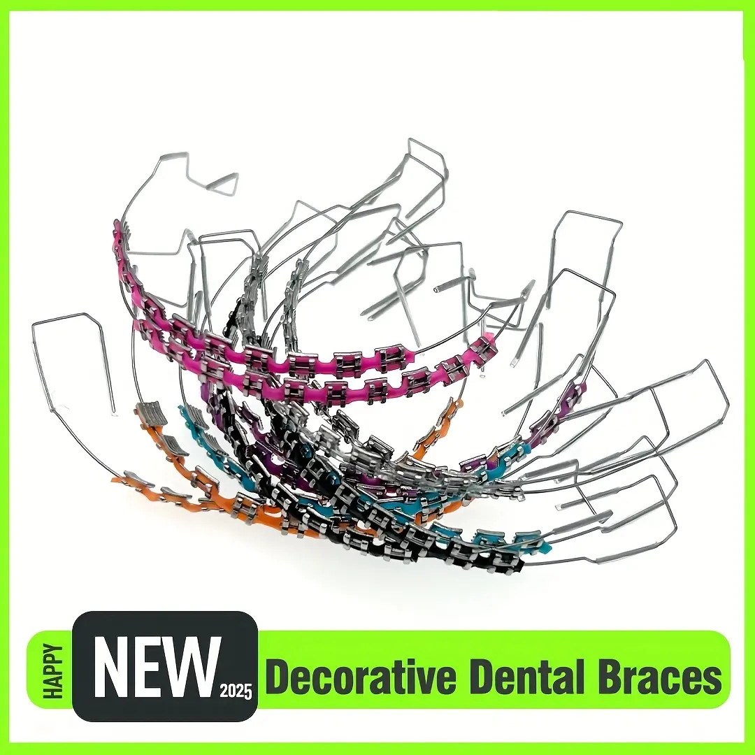 Easter-Themed Metal Teeth Braces - Brace Colors: Blue,Black - Sports Protective Gear Accessory with a Set of Blue Ones for Easter Fun & Festive Smile Enhancement