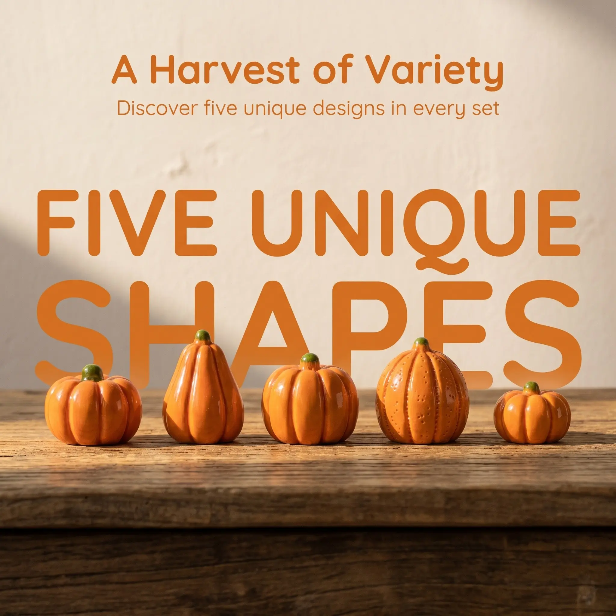 Halloween Pumpkin Resin Figurines, Mini Fake Pumpkin Decor for Shelf Desk Home, Unique Ornaments, Hand-Painted Solid Color Micro Pumpkin Ornaments, Fall Thanksgiving