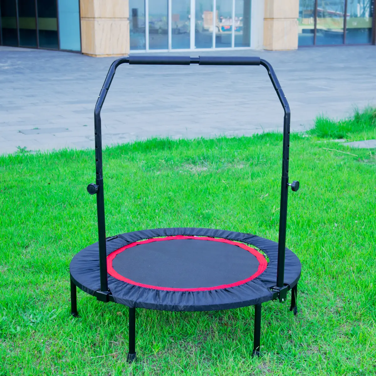 Aobtkel40 Inch Mini Exercise Trampoline for Adults or Kids  Indoor Fitness Rebounder Trampoline with Safety Pad  Max. Load 300LBS