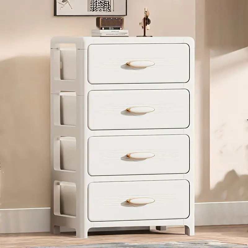 3/4/5/6-tier drawer storage cabinet, kitchen storage container with pulleys, large-capacity bathroom storage unit, Plastic Drawer, suitable for living rooms, bedrooms, kitchens, bathrooms and other places, Minimalist Drawer Tower