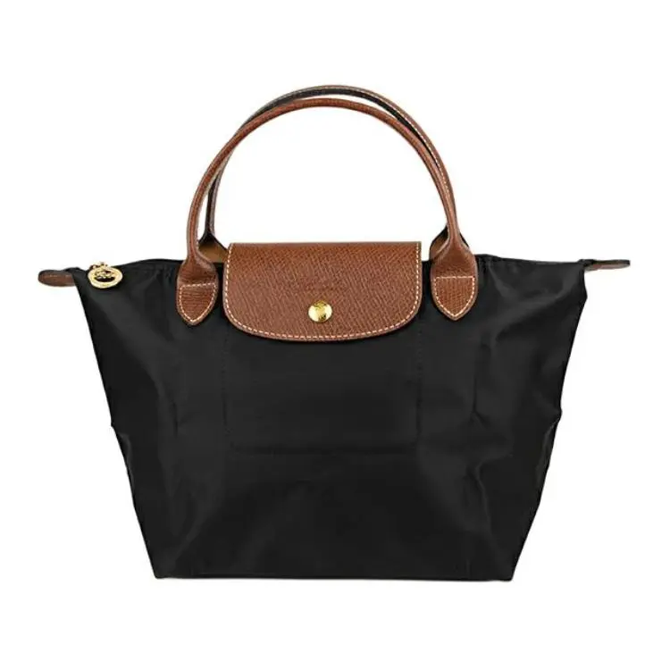 Longchamp Le Pliage Small Black Fabric Shopping Tote Bag for Women