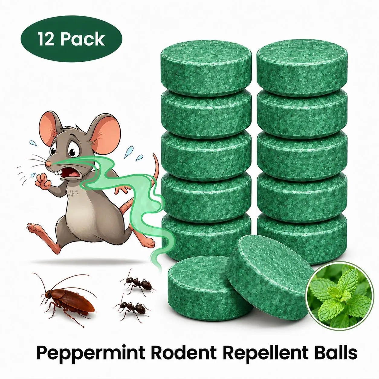 Rodent Repellent Peppermint Oil Mouse Repellent Fast Acting All-in-One Formula Deters Rats Mice Ants Eco-Friendly Cost-Effective User-Friendly Long Lasting