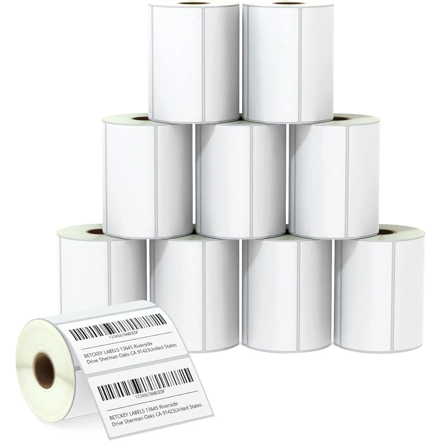 4" x 2" (102 mm x 51 mm) Barcode Shipping & Multipurpose Labels Compatible with Zebra & Rollo Label Printer,Premium Adhesive & Perforated [10 Rolls, 7500 Labels]