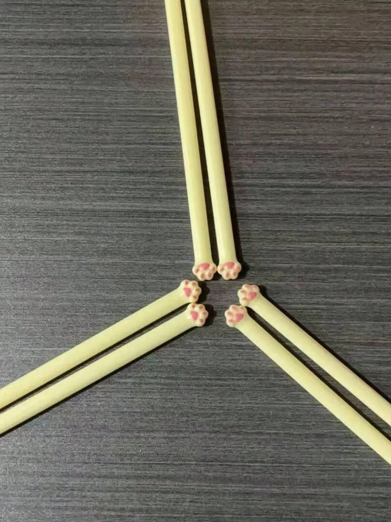 3 Pairs Cute Cat Paw Chopsticks, Creative Animal Pattern, Portable Party Style, All Seasons, Fun Hand Shape Cutlery, Perfect Gift for Friends