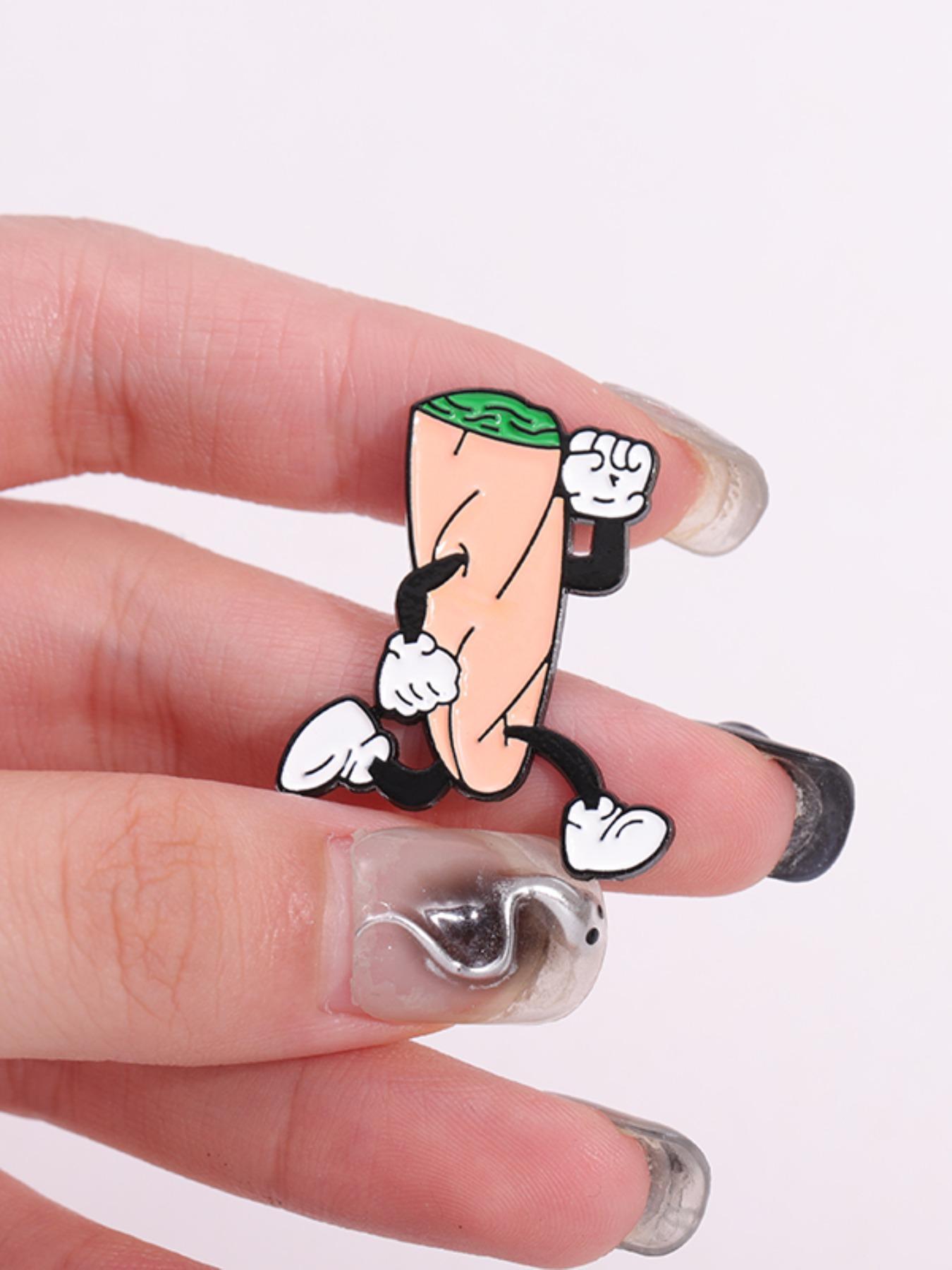 Cartoon Lighter & Cigar Design Brooch, Cute Brooch for Men & Women, Fashion Accessories Suitable for Backpacks, Jeans, Scarves, Hats Decoration