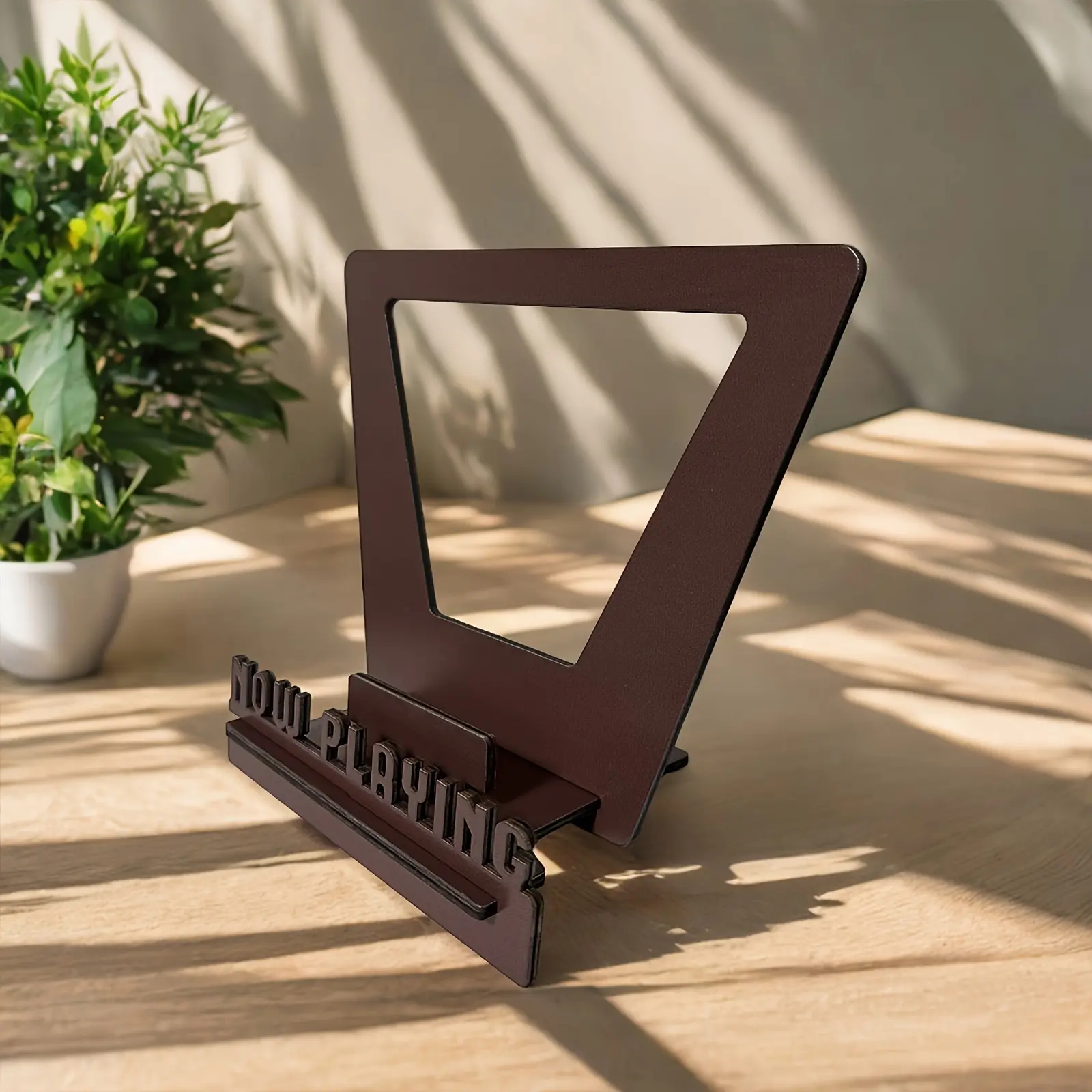Wooden Record Rack, Vintage Wooden Record Holder, Creative Gift, Vinyl Storage Display Stand, Album Record Organizer, Portable Design