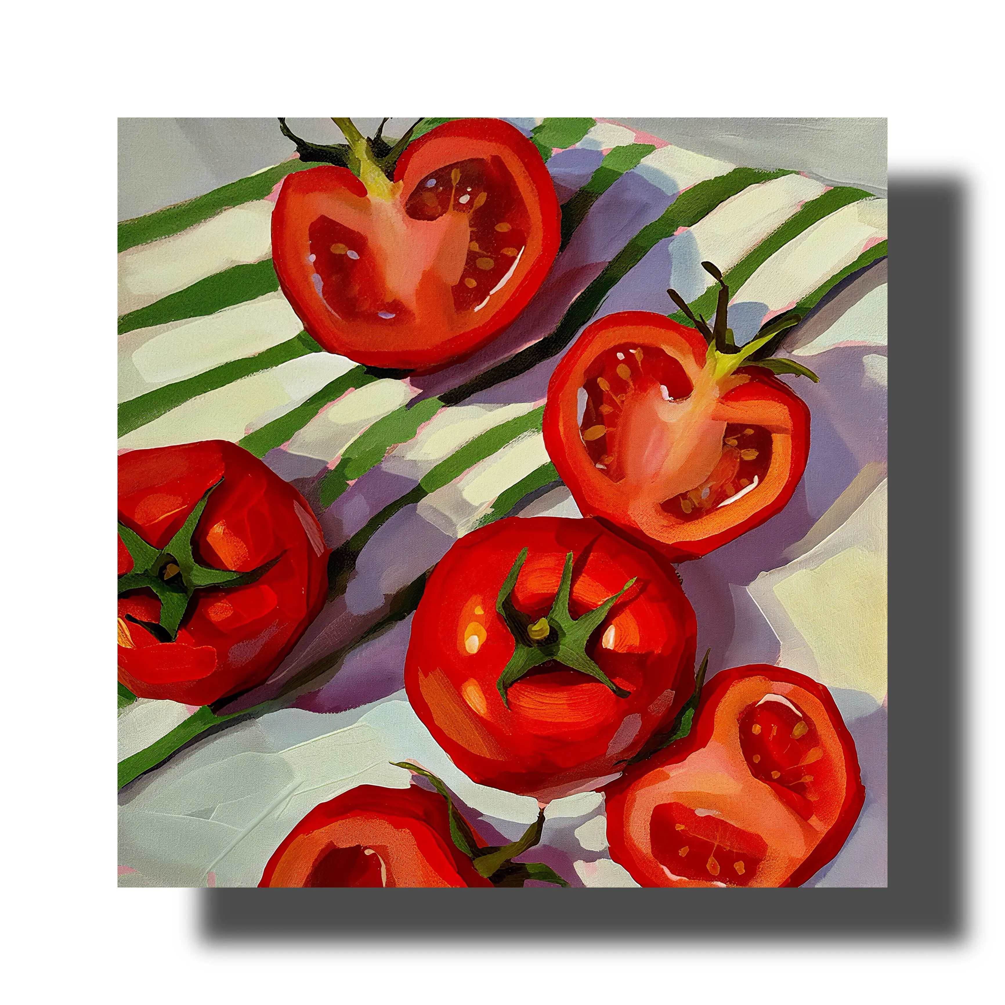Fresh Fruit Paint by Numbers Kit - 8x8 in Mini Still Life DIY Art Set, Beginner-Friendly, Colorful Kitchen Wall Decor for Adults & Beginners