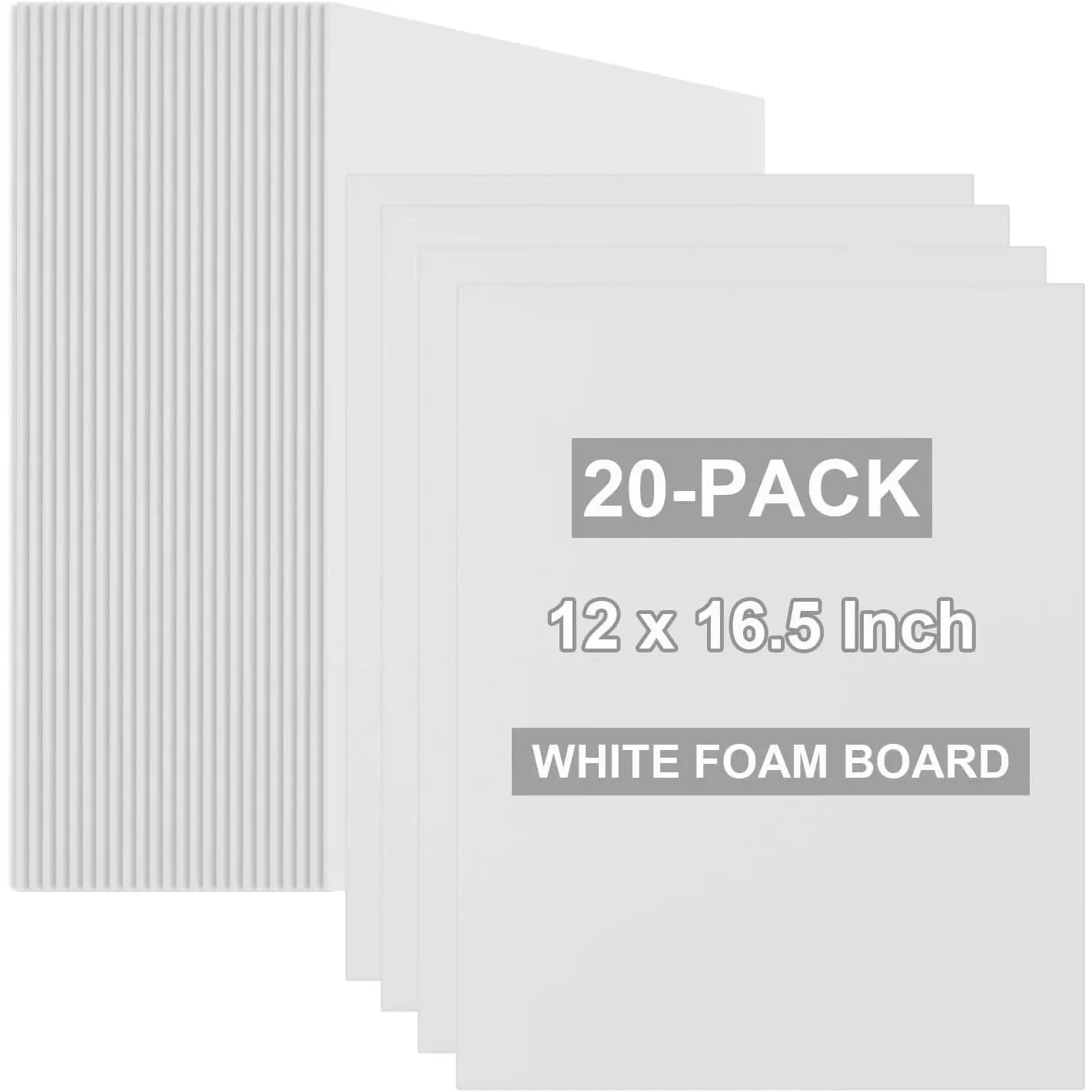 20-Pack White Foam Core Poster Boards, 12x16.5 in, 3/16 in Thick A3 Styrofoam Sheets for Crafts, Art Displays & Sign Making (Home Improvement Building Supplies), A3 Size