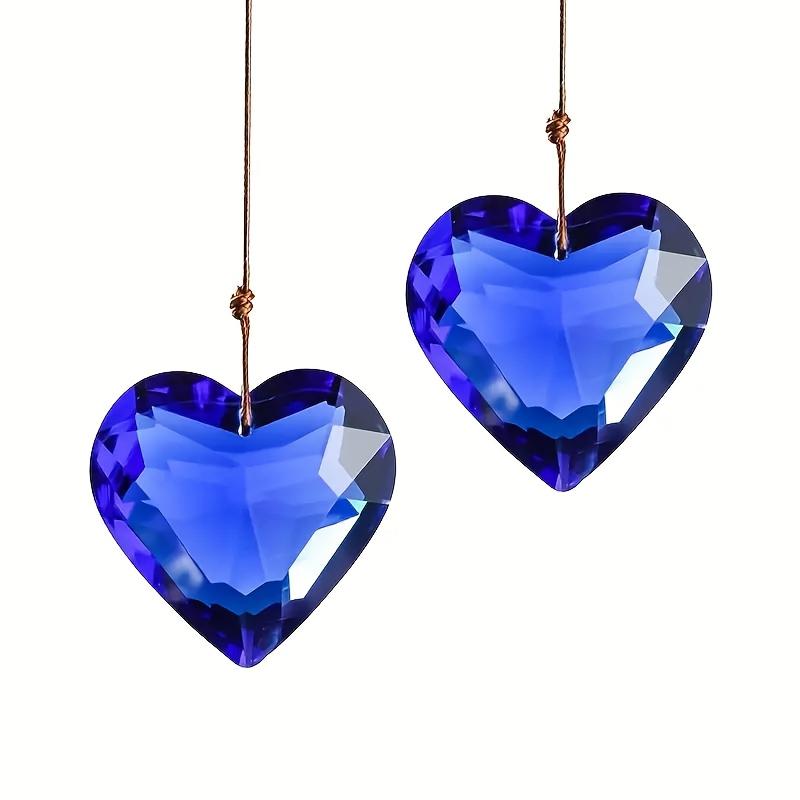 Crystal Heart Ornaments,2-Pack 30mm Crystal Heart Ornaments, 2-Pack Valentine'S Day Birthday Christmas Gift, Gifts for Mother's Day,2-Pack Crystal Light Catchers