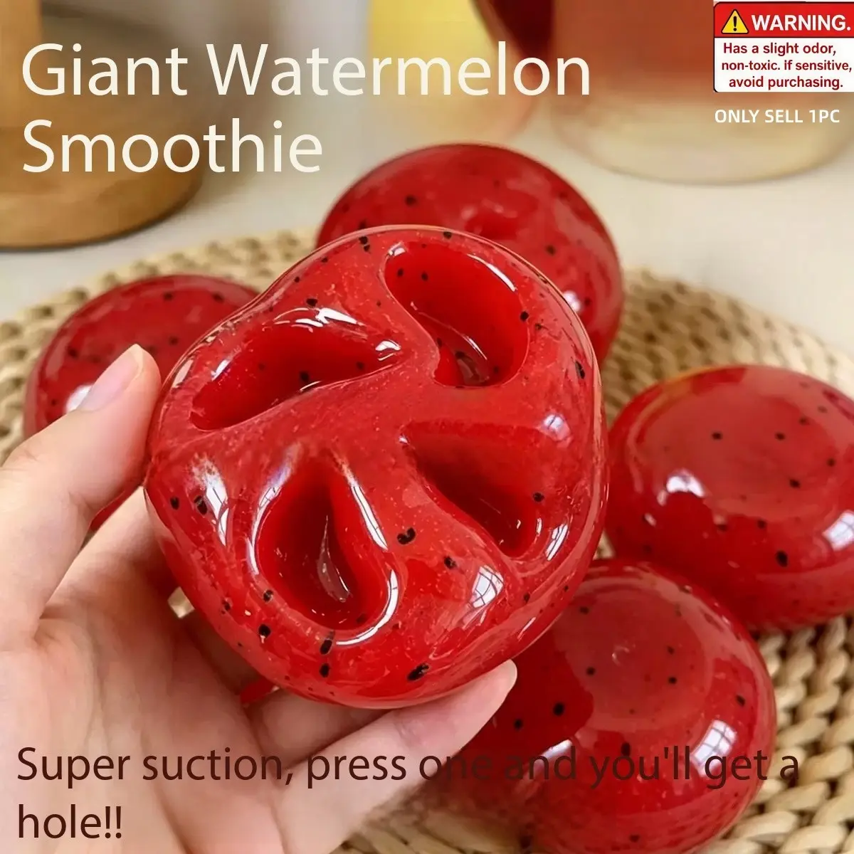 Slushy Watermelon Moldable TPR Squishy Toy, Ultra Soft ASMR Tactile Stress Relief Toy, Pocket Calming Fidget Toy for Office Adults & Kids Classroom Focus, Sensory Hand Therapy Decor, Prank Toy,Party Bag Fillers & Stocking Stuffer Gifts#TPRSquishy#ASMRToy