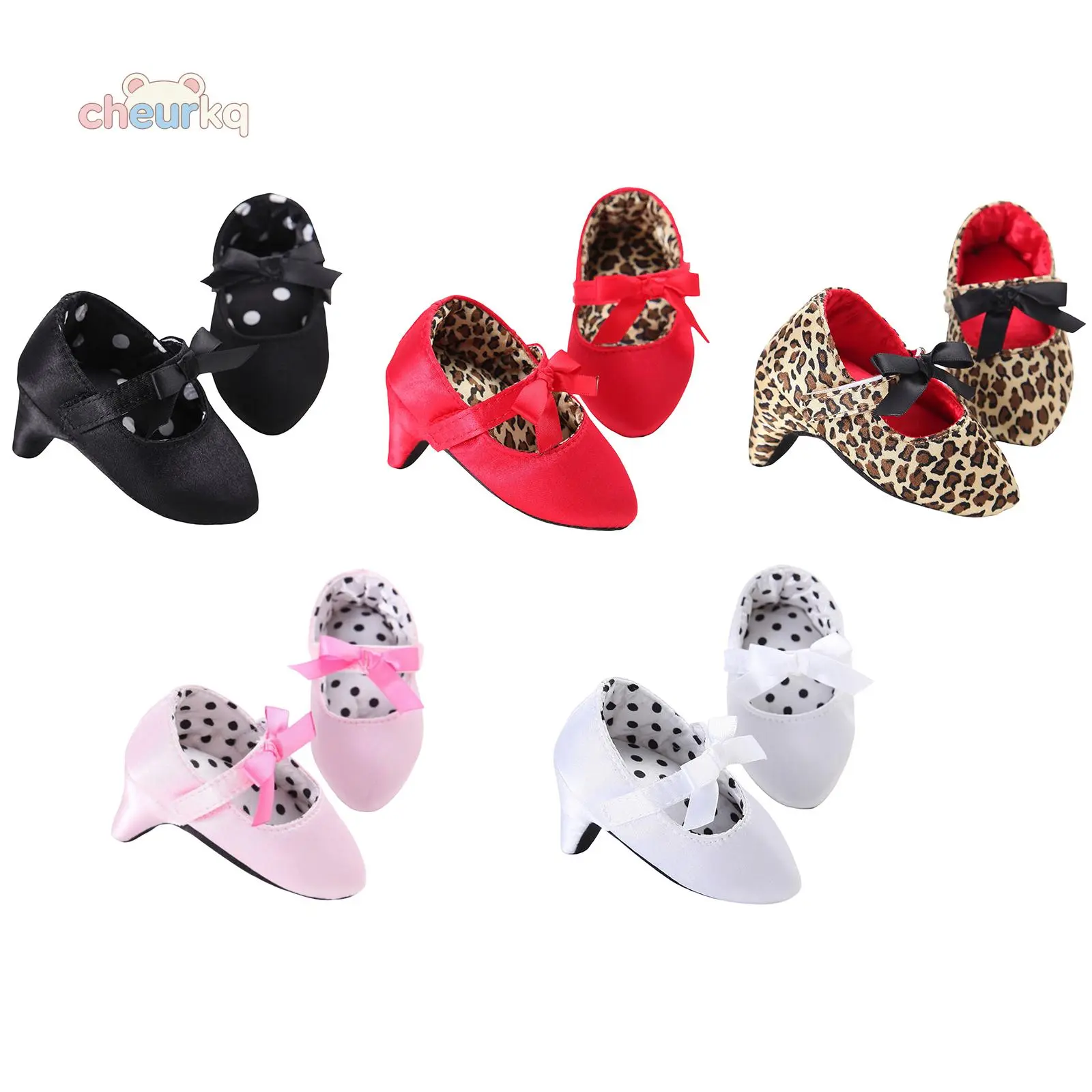 Newborn Baby Girls' Princess Infant Shoes - 3-6 Months Soft Sole Crib Moccasins with Bowknot, Novelty High-Heel Style for Photoshoots, Rubber, Leopard Print