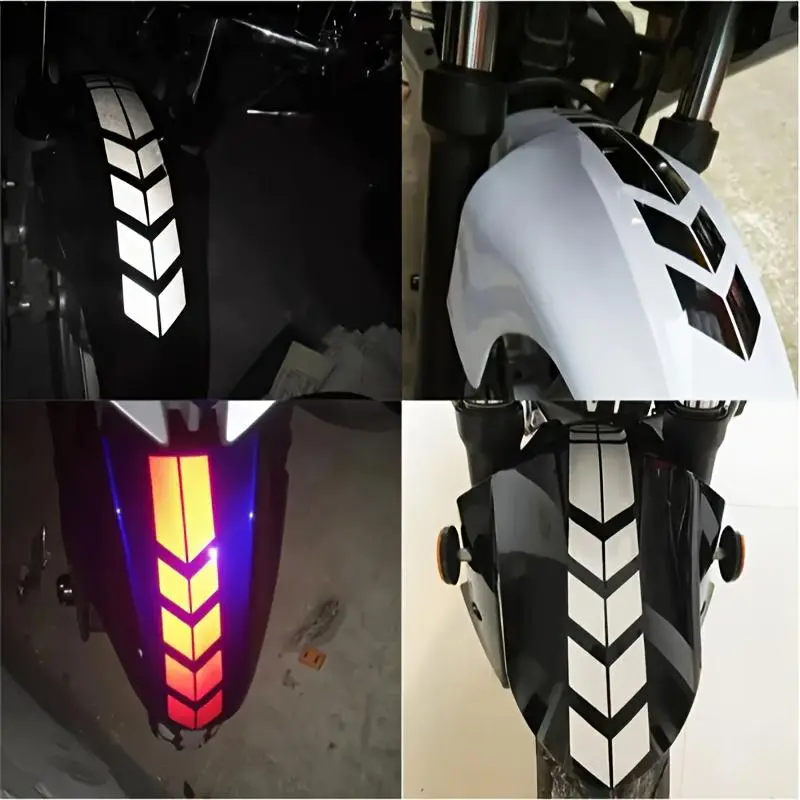 Nighttime Reflective Warning Stickers for Electric Bikes, Motorcycles, and Cars - Reflective Strips, Waterproof, Sunproof, Self-Adhesive Labels