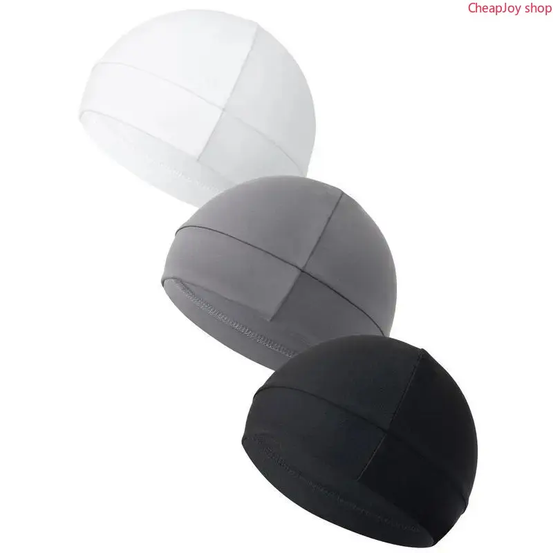 3pcs Unisex Plain Color Multifunctional Skull Caps 2026 Summer Sportive Beanie Fitted Hat for Men Women Stretchy Helmet Liner Biking Accessory Back To School Birthday Outfit Machine Washable Polyamide SpringStatements Fitting Outdoor Hat summerwins