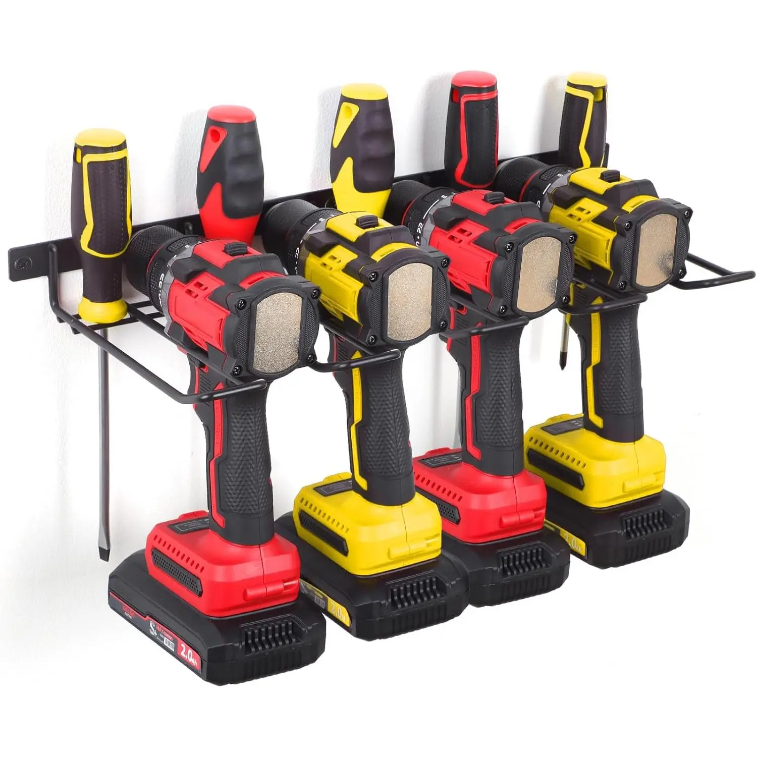 Power Tool Organizer, Cordless Drill Holder Wall Mount, Garage Tool Storage Rack, Heavy Duty Tool Rack for Garage and Workshop, Quick Installation in Minutes, 1 Pack