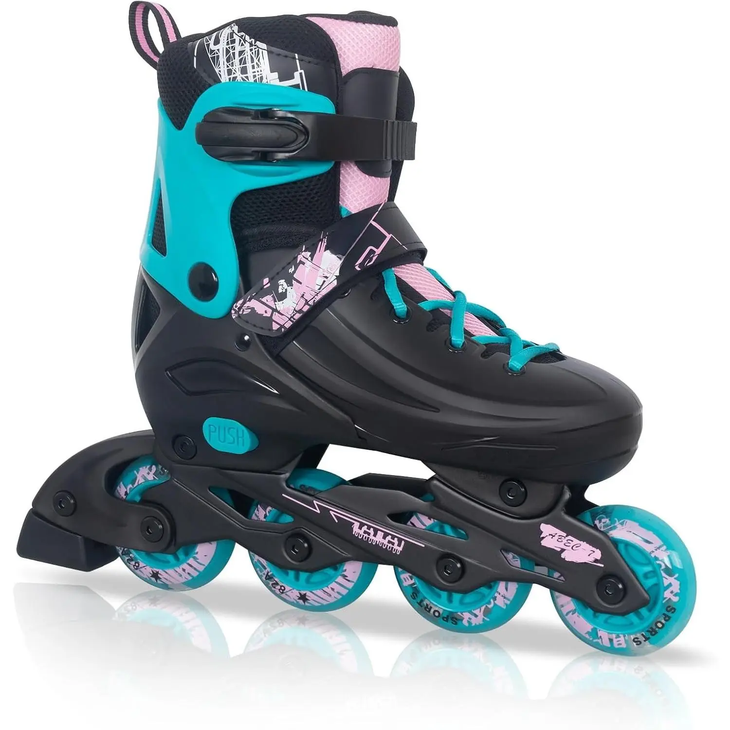 Adjustable Inline Skates for  Youths Adults,  Wheels Light Up, Indoor and Outdoor  Roller Skates for Boys Girls Teen Beginners
