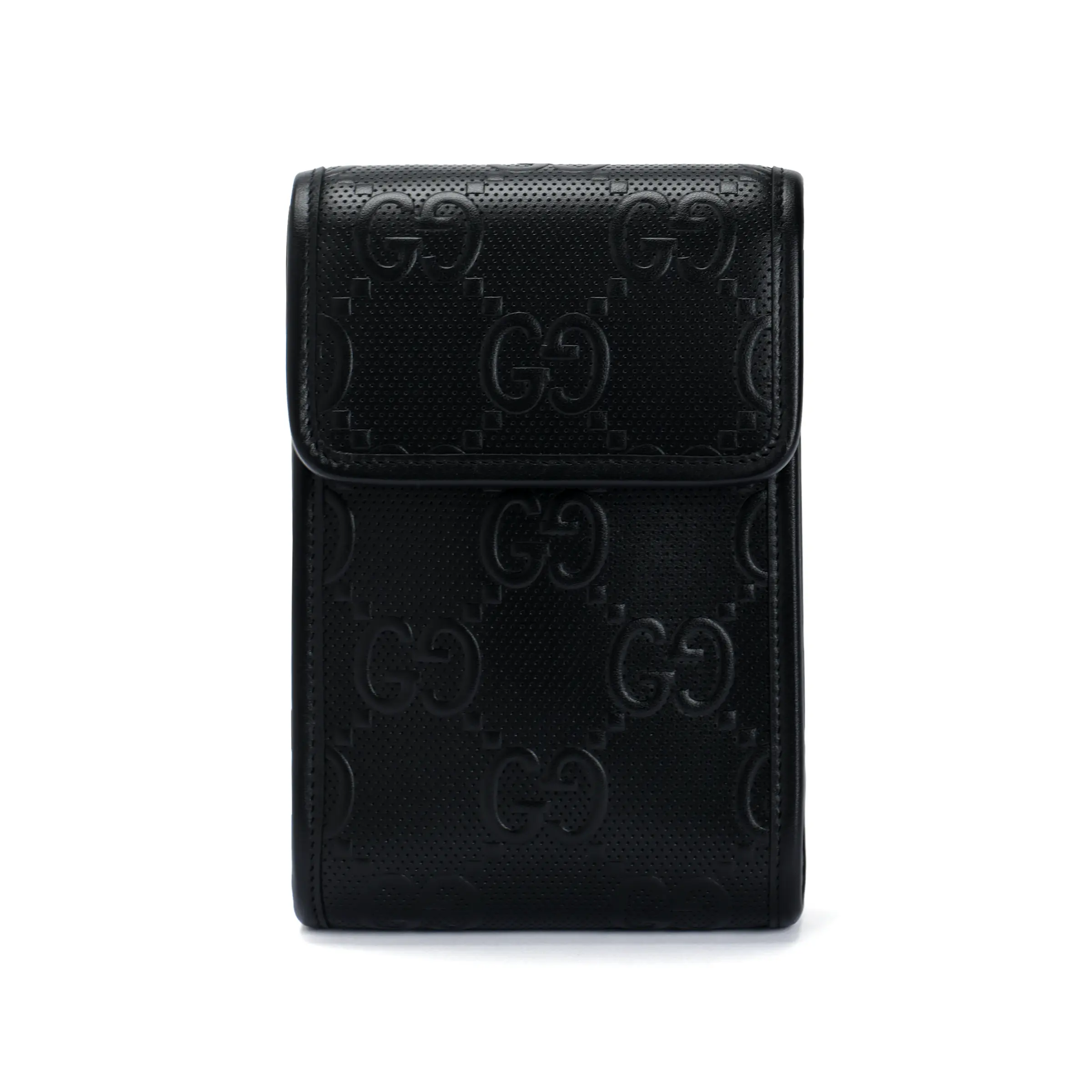 Gucci GG Monogram Embossed Leather Crossbody Bag – Unisex, Classic Style, Black