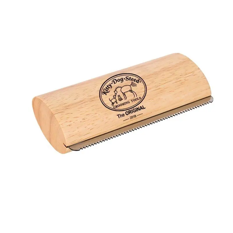 Portable Wooden Pet Deshedding Brush Comb, Shedding Grooming Brush, Effective Hair Removal Tool for Dogs Cats Horses, Reduces 95% Shedding, All Coat Types