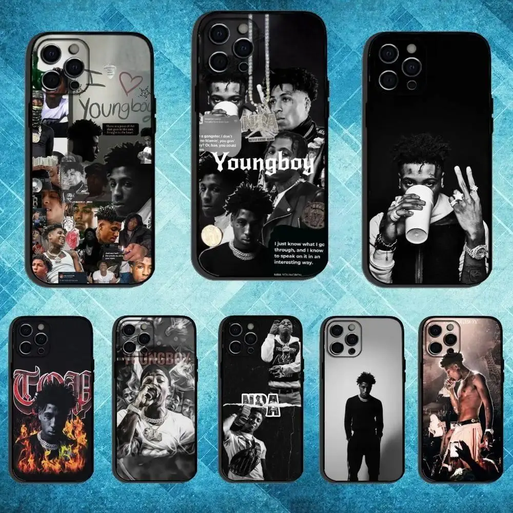 R-Rapper YoungBoy Aesthetic Soft Shell Phone Case, Silicone Anti-Drop Shockproof Protection Accessory for iPhone 17 ProMax, Pro, Air, 16 Plus, 15-11 & Samsung Galaxy S26-S21 Ultra, Plus, FE, Black Soft Back Cover for Smartphones (Multiple Models)