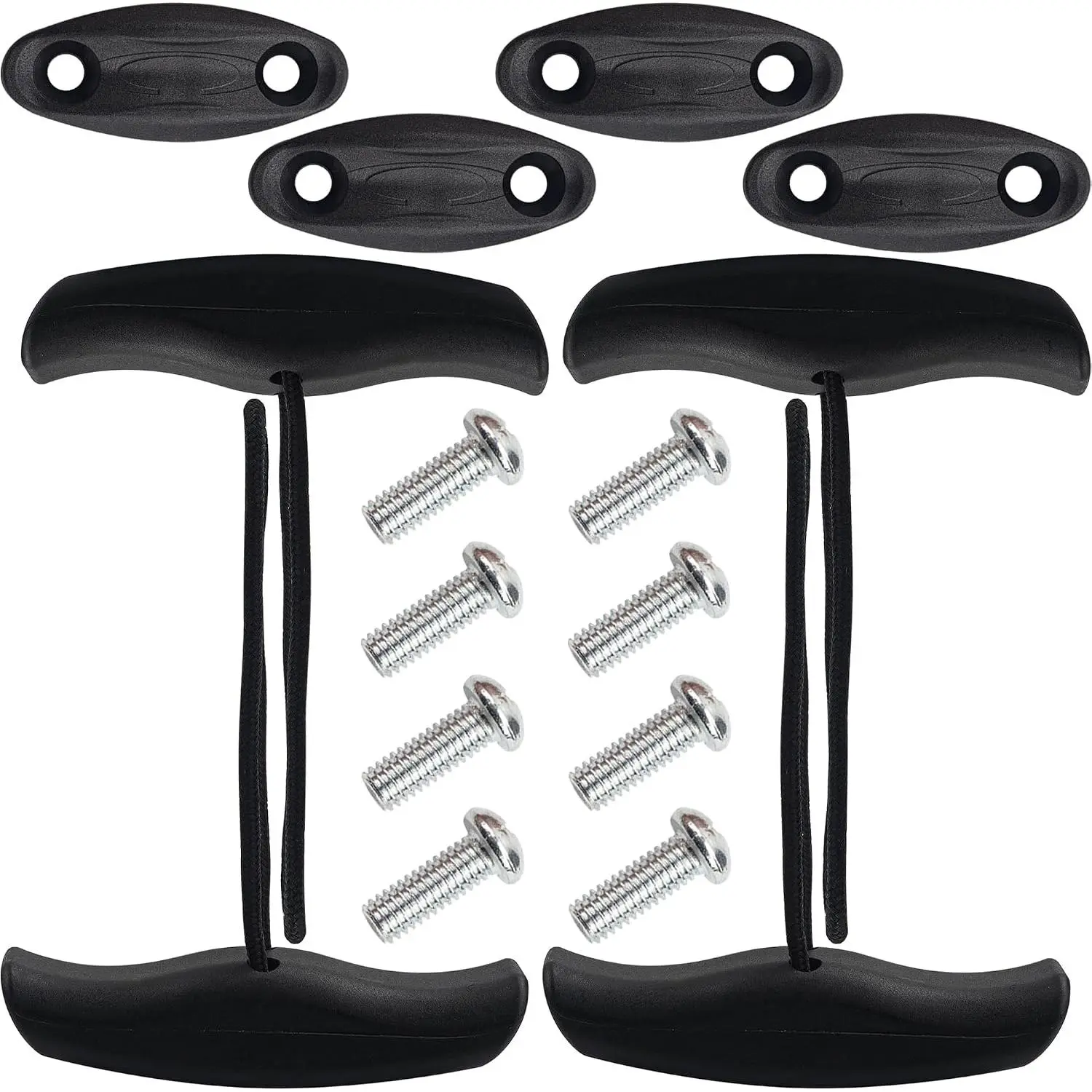 4 Pack Kayak Handles, Canoe Carry Handles  with Cord & Pad Eyes, Kayak Accessories