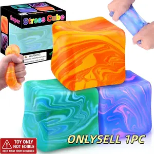 New ripple-shaped fidget cube maltose stress-relief toy, made of ultra-soft TPR material, a slow-rebound stress-relief toy suitable for both adults and children in any setting, ideal as a holiday gift, Fidget Item