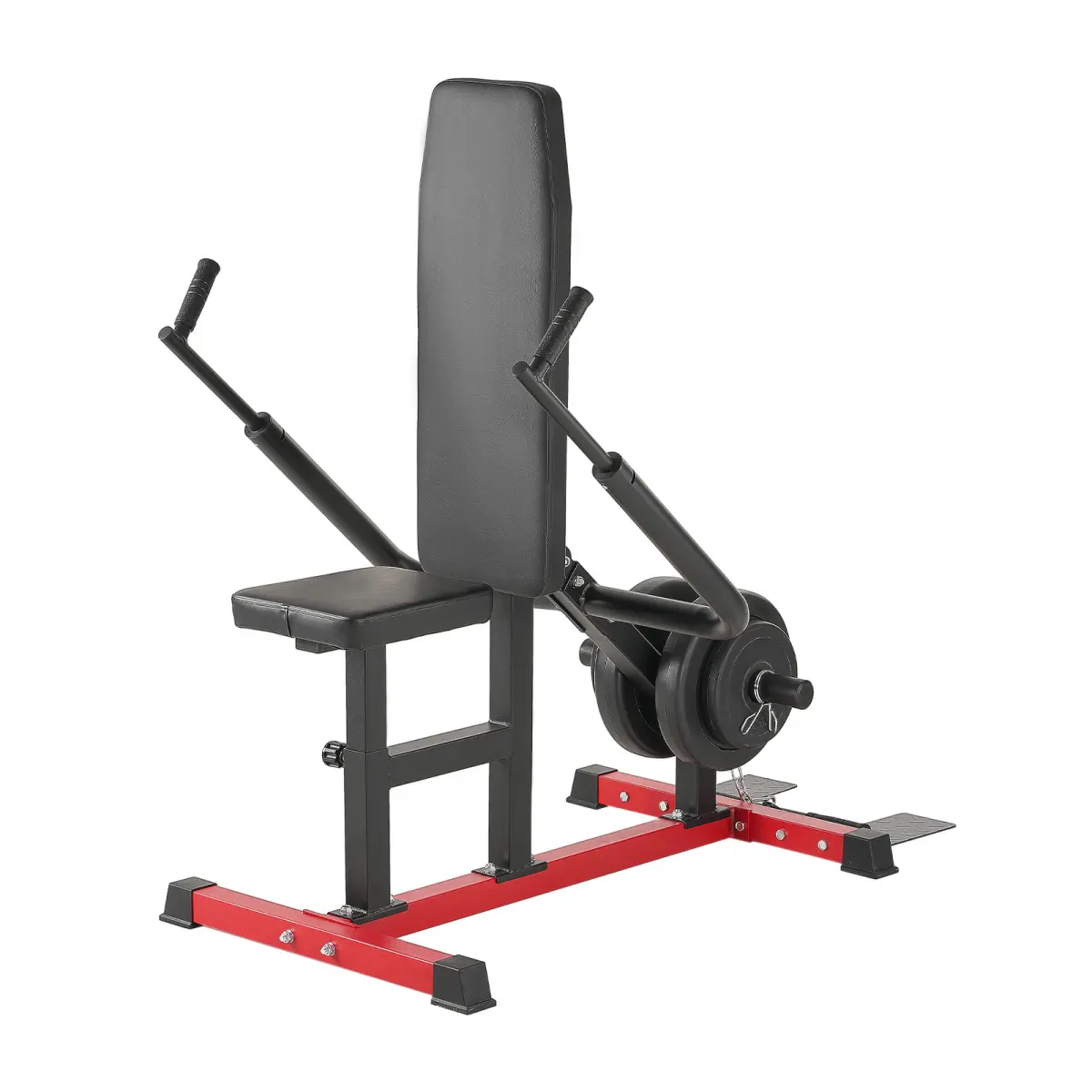 [Fahuac] Steel Seated Dip Machine - Upperbody Workout Equipment for Triceps & Chest, Upper Limb Strength Training, Compact Home Use Space, Adjustable Resistance Loads, Weight Plate Holder, Rotating Handles, Wide Seat Height Adjustment, Functional Training