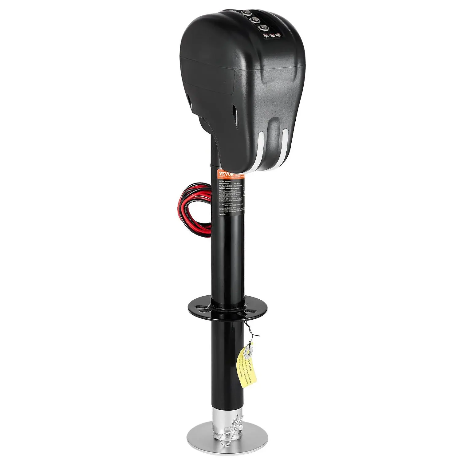 VEVOR Electric Trailer Jack, 3500 lbs, Heavy Duty RV Electric Power Tongue Jack with 2 Way Connector, Memory Function, Crank Handle Weatherproof Jack Cover, 9.5"-26.3" Lift, for Trailers Campers