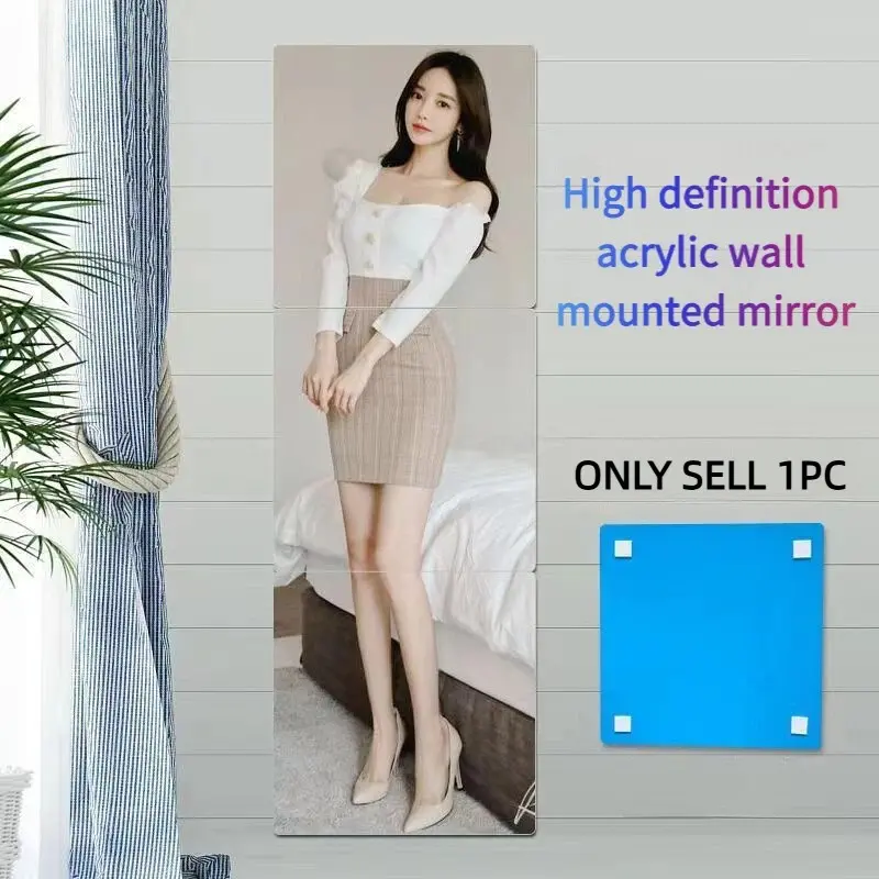 Acrylic Self-Adhesive Mirror Wall Sticker, Dormitory Home Splicing Mirror, Bathroom Cabinet Door Soft Mirror, Easy Install Decorative Accessory