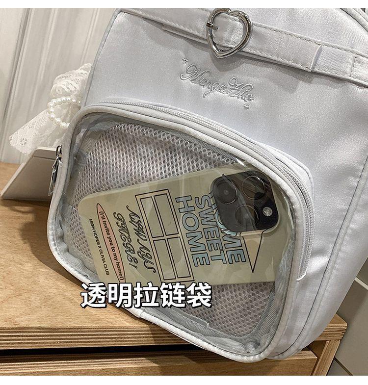 Y2K New Women Cute Ita Backpacks Lolita Girl Transparent Bag Fashion Shoulder Crossbody Bag Large Capacity DIY Display Knapsacks