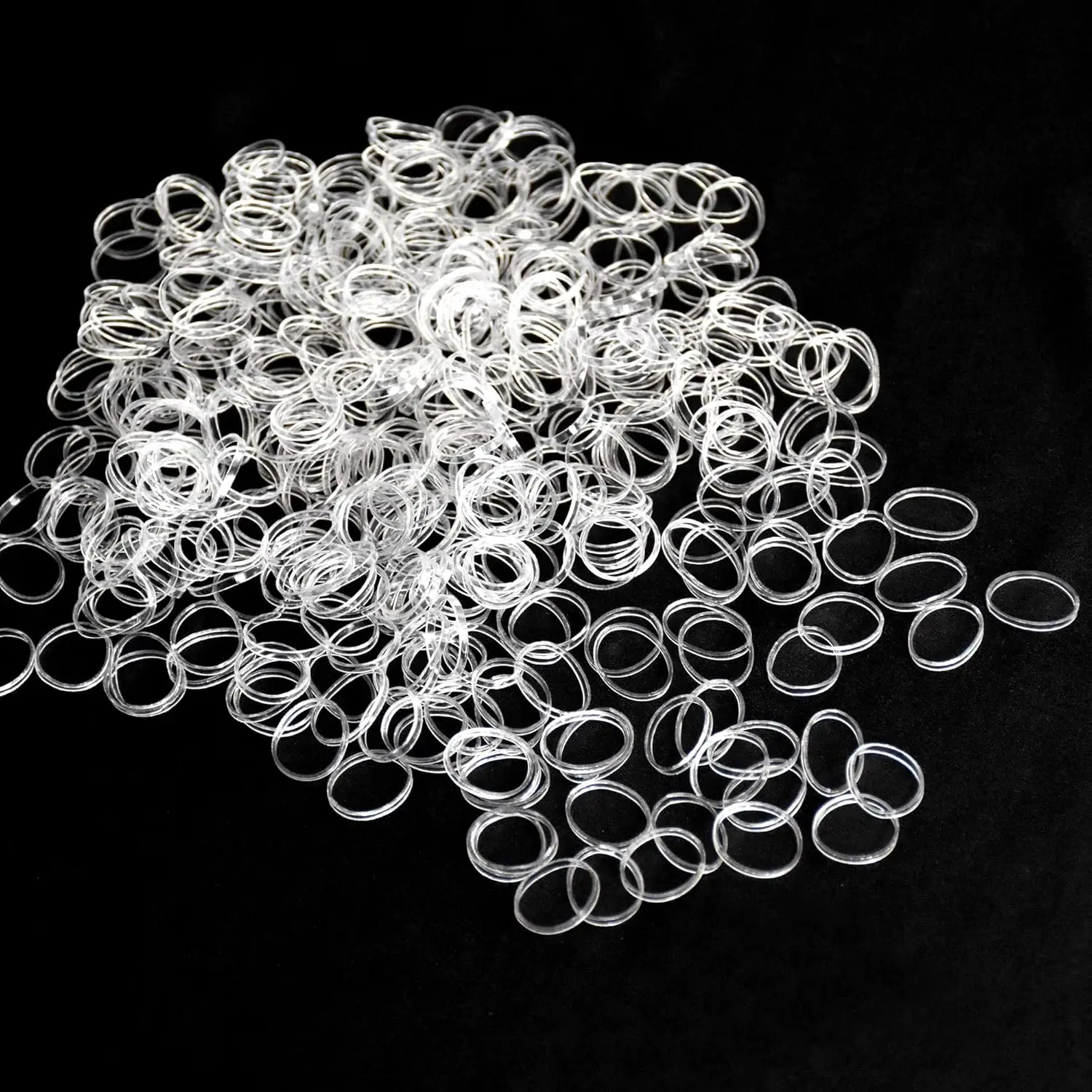 Mini Rubber Bands, 400pcs Clear Elastic Bands, Soft Hair Elastics Ties for Kids, Braids, Wedding Hairstyles and More