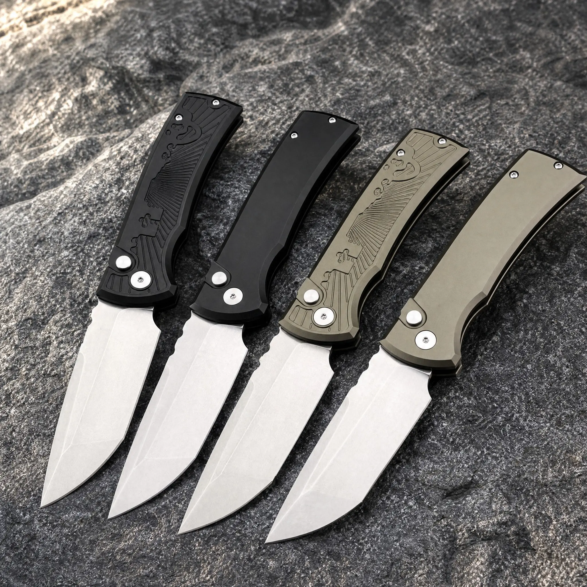 229 Outdoor Folding Knife with S35-VN Steel Blade and T6 Aluminum Alloy Handle Camping Hiking and Fishing Tool EDC Knife Gift for Men Multifunctional Pocket Knife