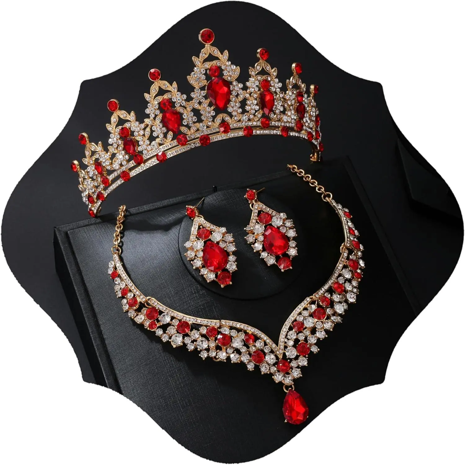 Tiaras and Crowns for Women,Tiaras Earrings Necklace,  Bridal  Set