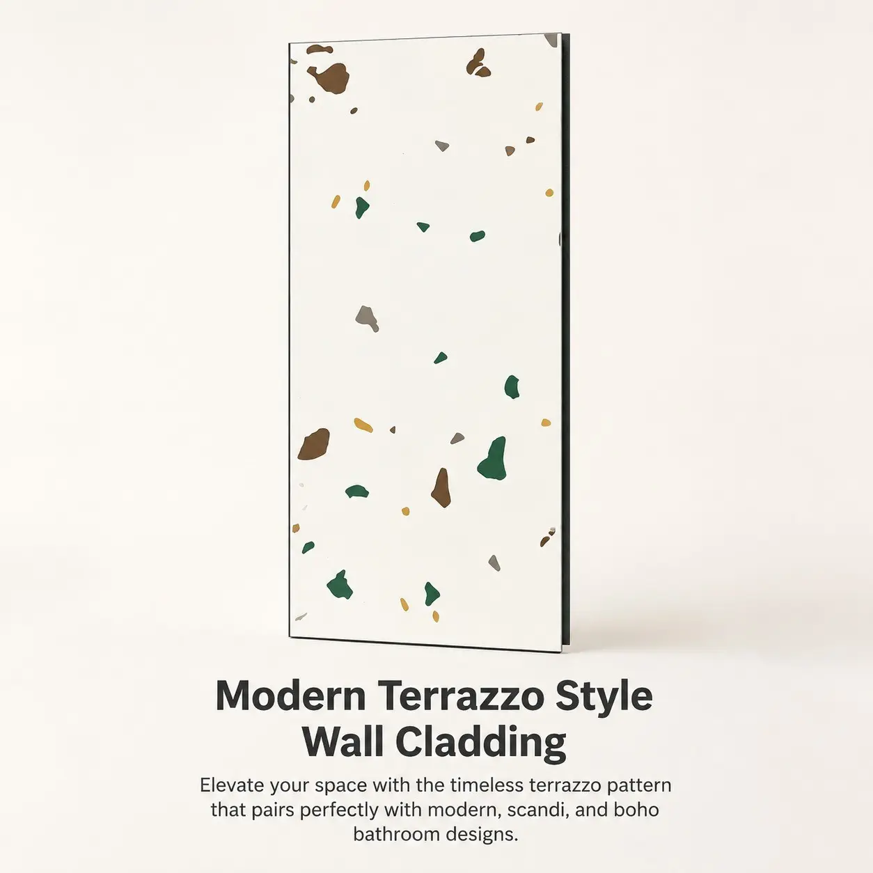 Modular PVC Wall Cladding Panel, Waterproof Fire Retardant, Easy DIY Installation Grout-Free Shower Wall Panels, Ideal for Bathroom & Wet Room Renovation