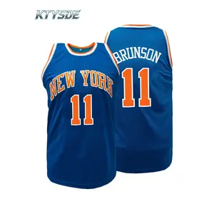 KTYSDE Men's New York Basketball Jersey Brunson 11 Stitched Breathable Sports Vest Game Day Fan Gift