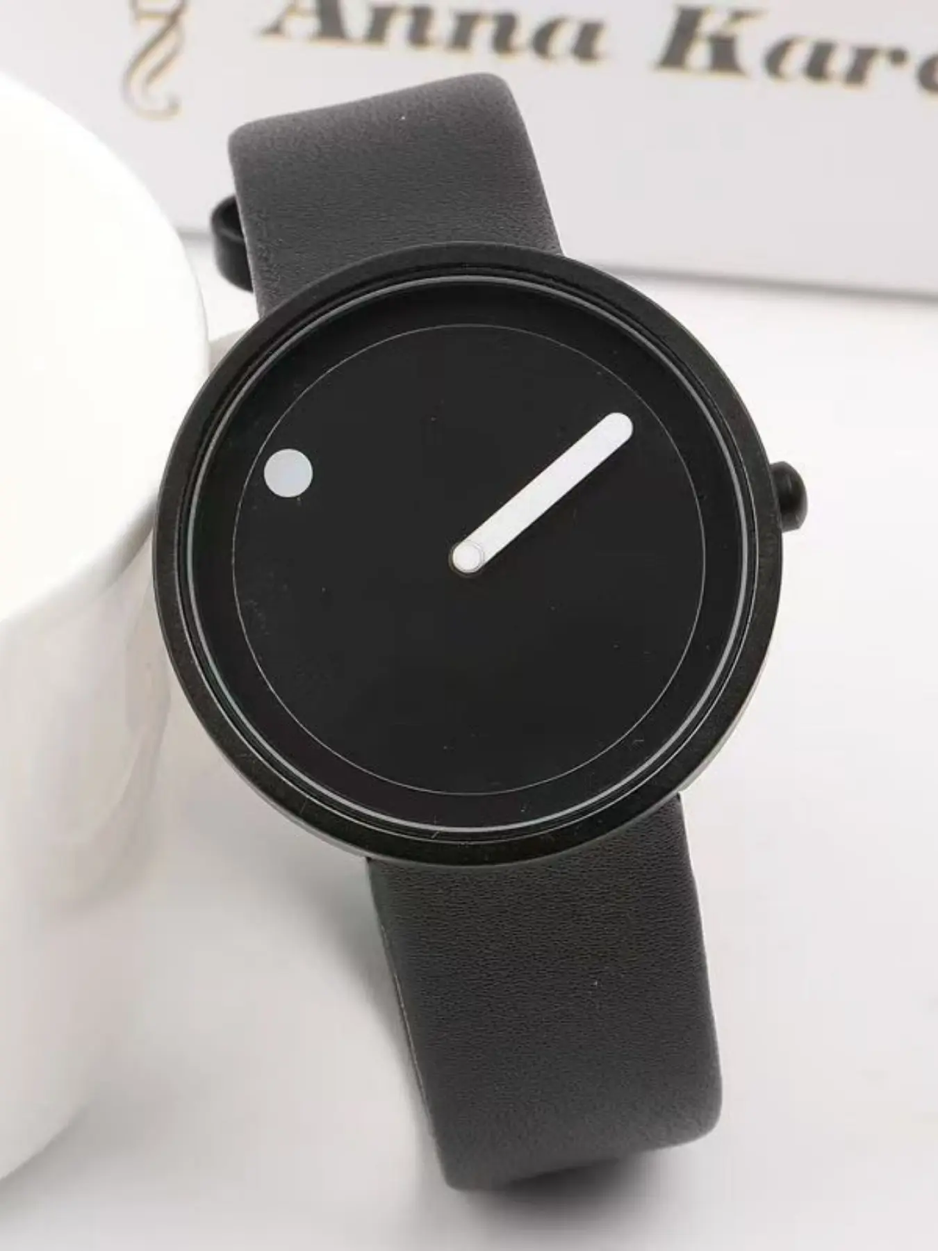 New Elegant Quartz Watch, Minimalist Dot Design, High Aesthetic Unisex Sports Watch, Trendy No-Dial Movement, Alloy Case, All Seasons