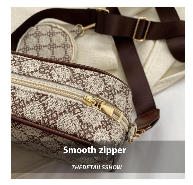 Vintage Pattern Crossbody Bags For Women Shoulder Shell Bag Trend Small Purse And Handbag Luxury Designer Female Square Bag Women's Bag