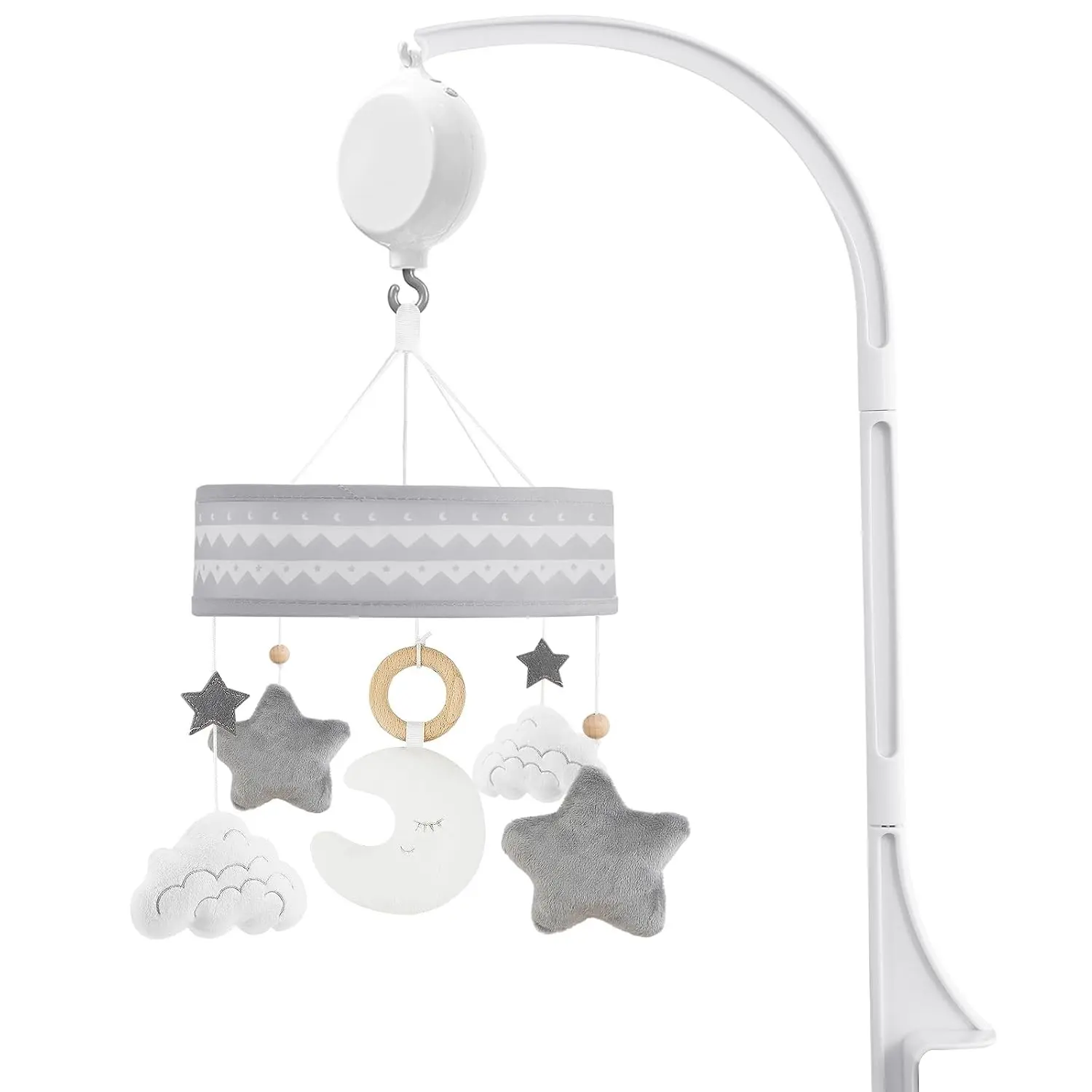 Star Baby Crib Mobile - 35 Lullabies, Stuffed Hanging Toys for Newborns, Single Bedroom Goodnight Moon Nursery Decor (Home Supplies Accessory)