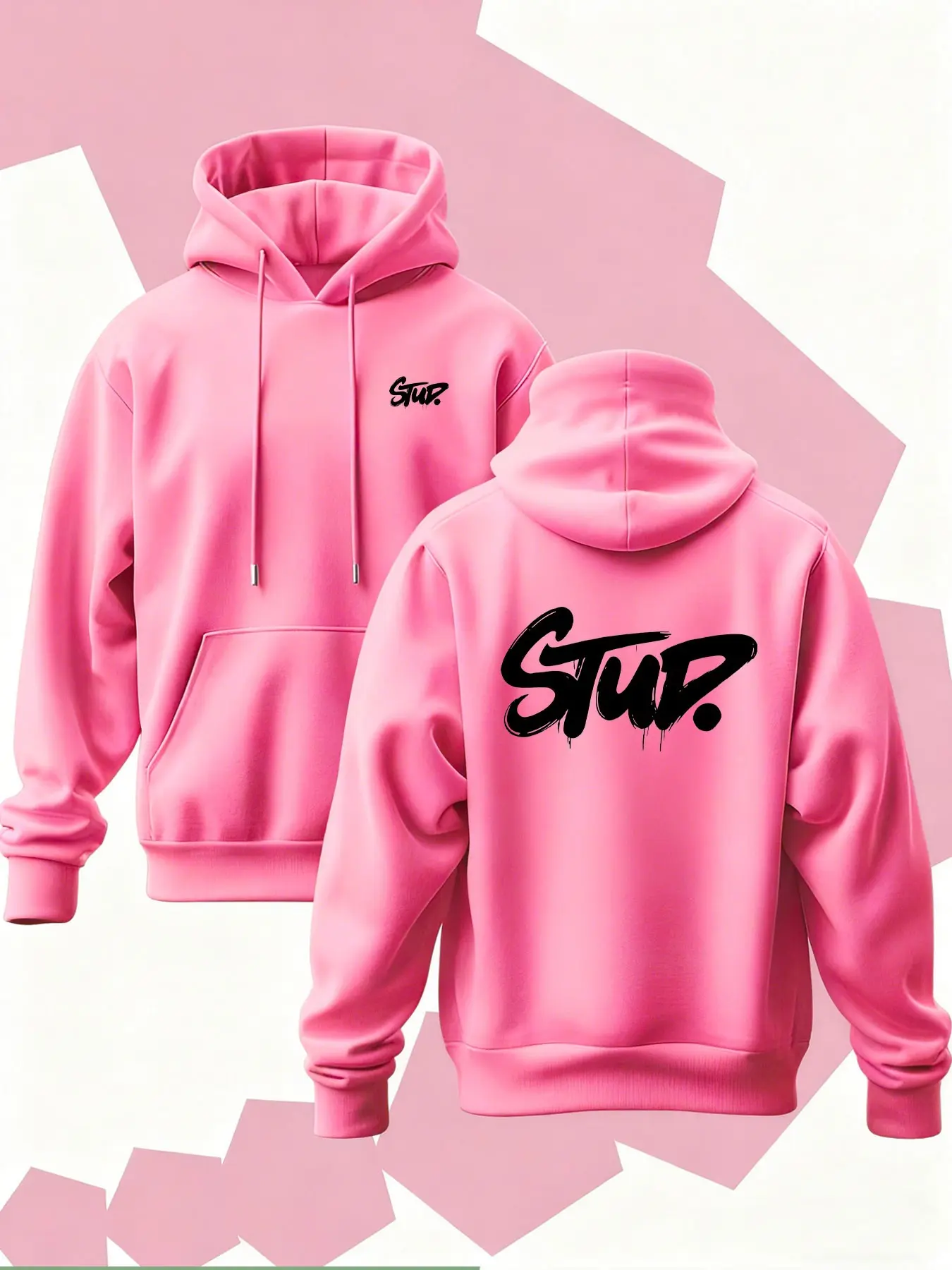 New Men's Hooded Sweatshirt, Graphic Print, Geometric, Soft Stretch Knit Fabric, Standard Fit, Casual Daily Wear, All Season Apparel, Youth Essential