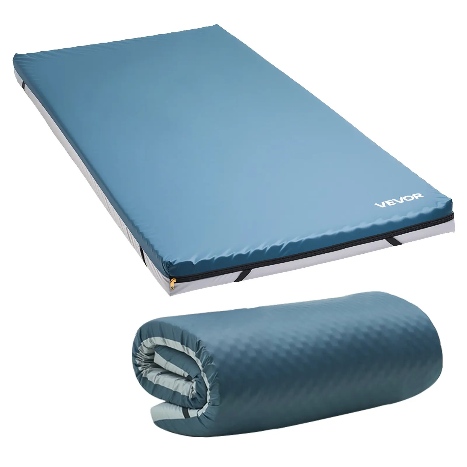 VEVOR Medical-Grade Hospital Bed Mattress for Adults, 300 lbs Load, 76x34x3.5 in, Dual-Layer Memory Foam for Pressure Relief, Cooling Breathable Durable Nylon Cover, Waterproof, Vacuum-Sealed for Home Care Bedsore Treatment, 76 X 34 X 3.5 In
