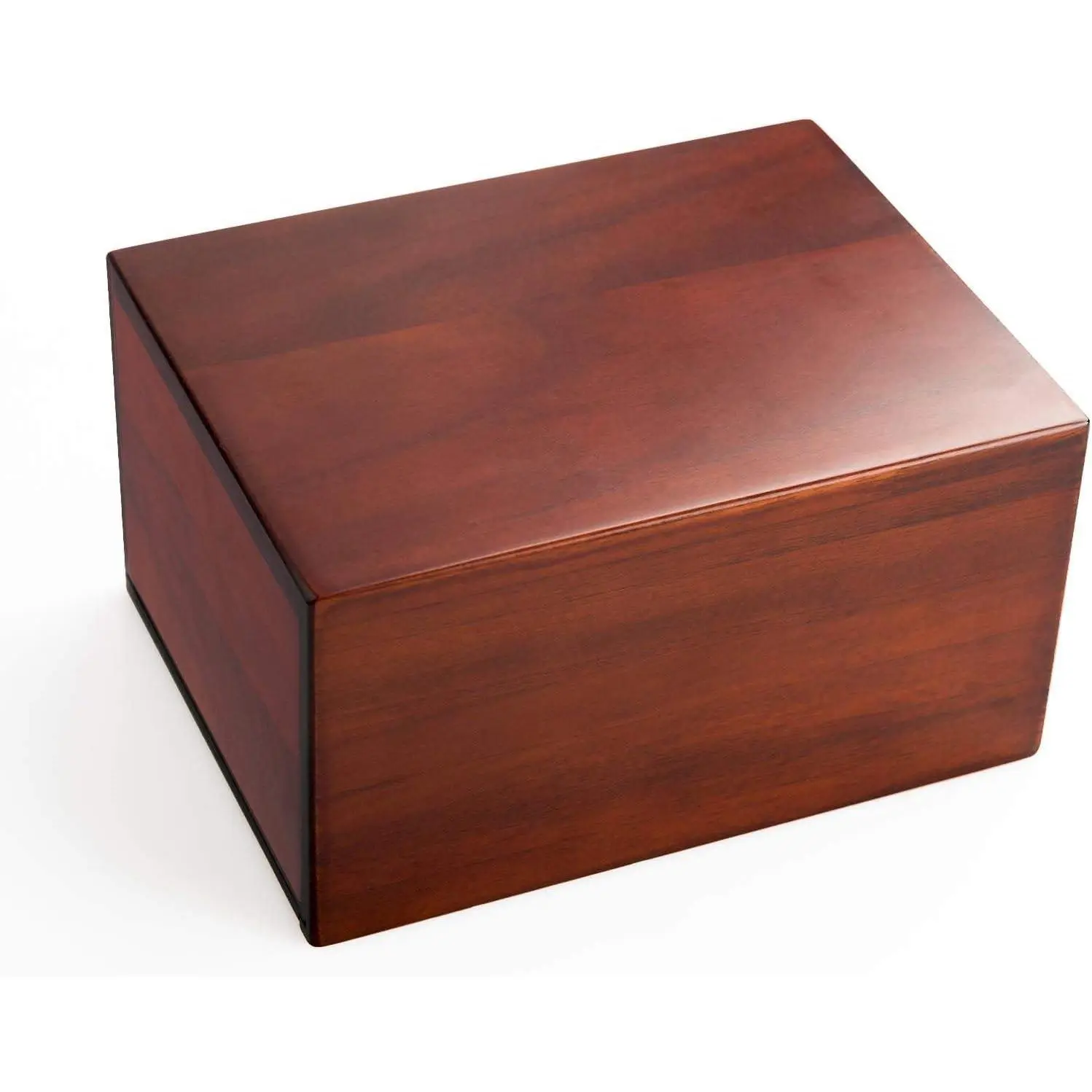 Wooden Decorative Pet Cremation Urn - Single Unit Wooden Box for Dog/Cat Ash Storage, L Size (8.5x6.5x4.5in) Memorial Funeral Keepsake Burial Container
