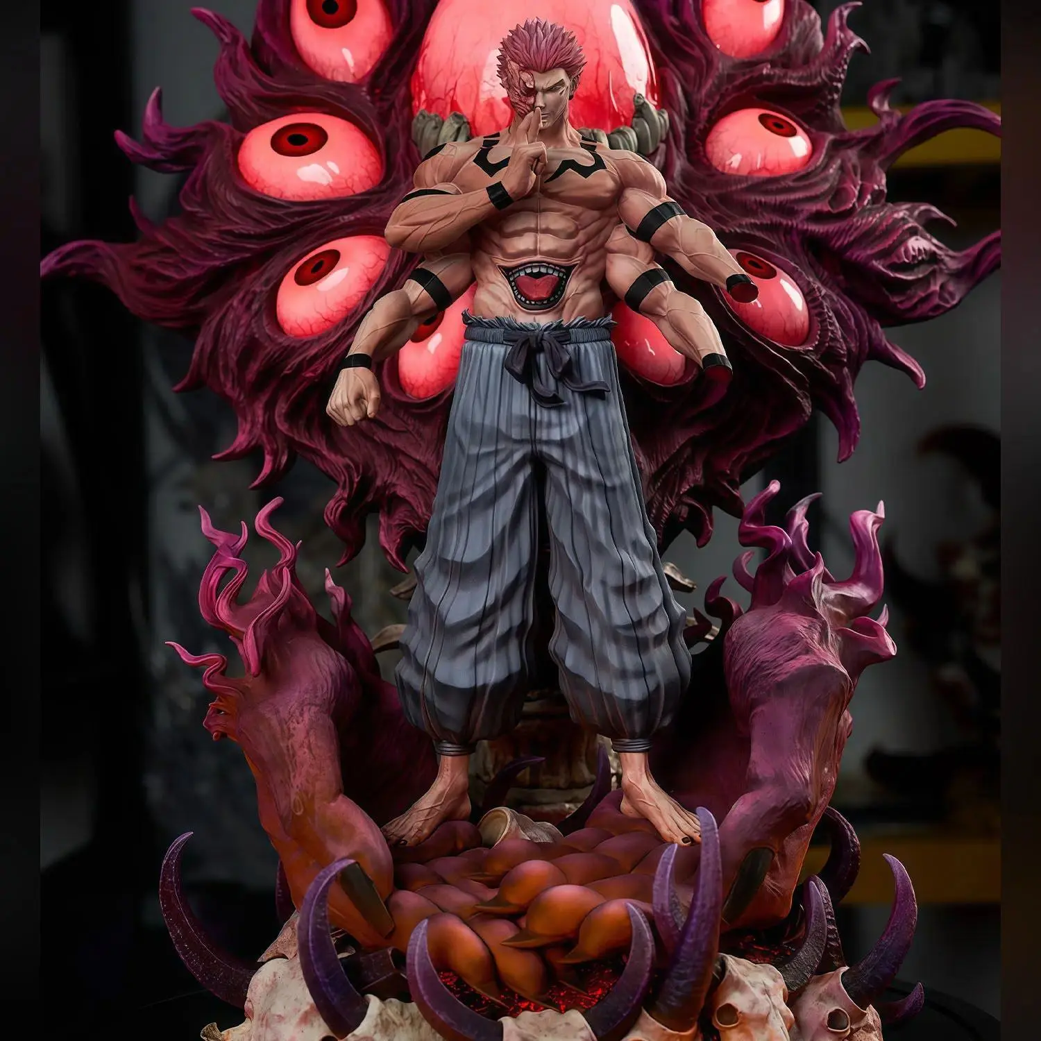 HOT New Ryomen Sukuna Figure Jujutsu Kaisen Figures Pvc Collection Statue Model Room Ornament Dolls Toys Christmas Gifts