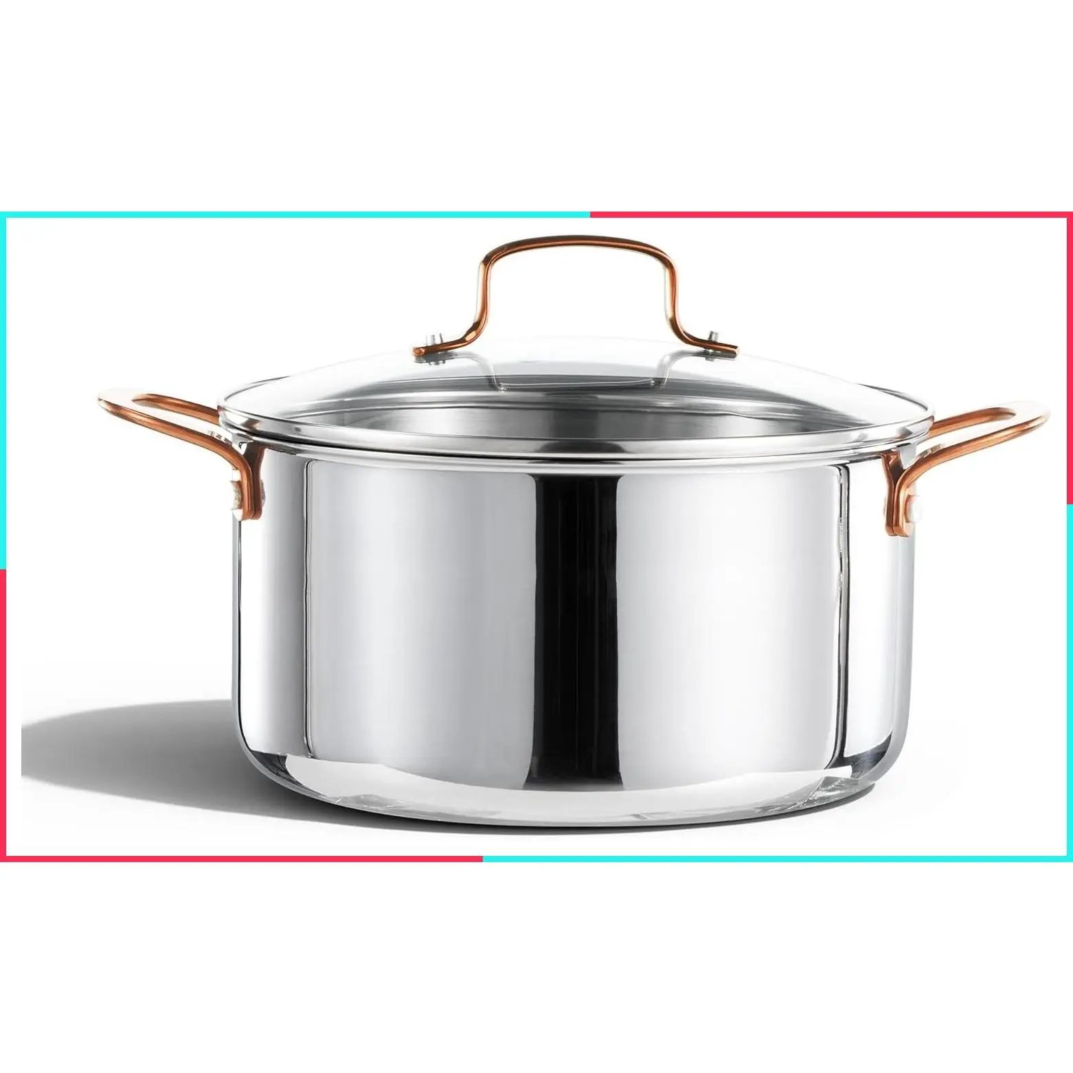 8 Qt Tri-Ply Stainless Steel Stockpot with Lid, Non-Toxic Soup Pot for Pasta, Even Heating, Oven Safe, Compatible with Induction, Ceramic & Gas Cooktops, Silver, Mother's Day Gifts