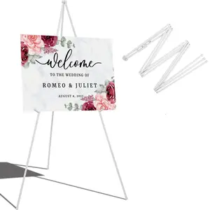 Portable Folding Poster Stand, Adjustable metallic Tripod Stand, Wedding Sign Display Easel, Whiteboard Easel, Presentation Board for Home & Office, Dry Erase Board, Dry Erase Board With Stand, Standing Whiteboard