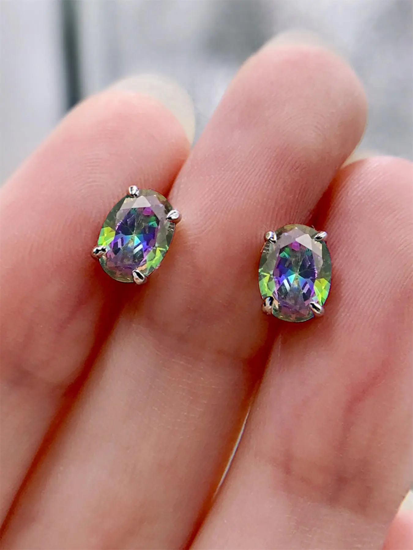Fashion Elegant Rhinestone Decorated Bling Stud Earrings, Studs Earrings, 1 Pair Casual Jewelry for Party, Daily Clothing Decor, Trendy All-match & Exquisite Jewelry Gift for Women and Girls